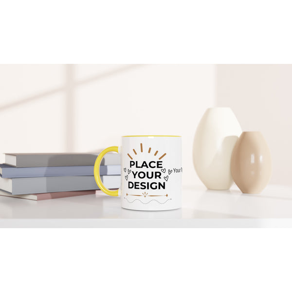 Morning Delight -Customizable Ceramic Mug with Color Inside - - Mugs