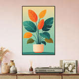 Gift Botanical Calm – Metal Framed Poster for Plant Lovers - - Metal Framed Posters