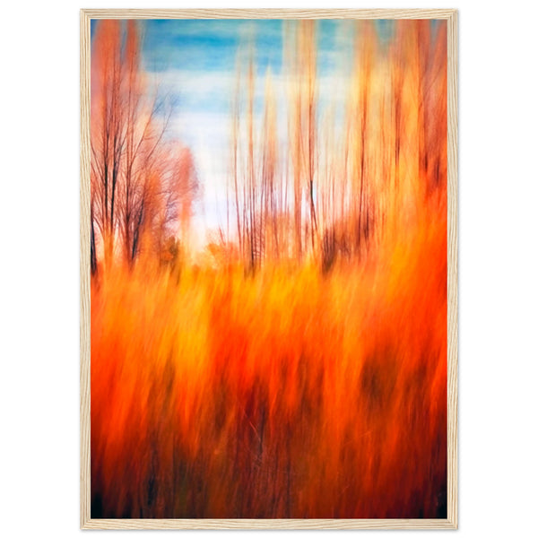 Autumn's Embrace - Framed Premium Poster - 50x70 cm 20x28″ Wood frame - Wooden Framed Posters