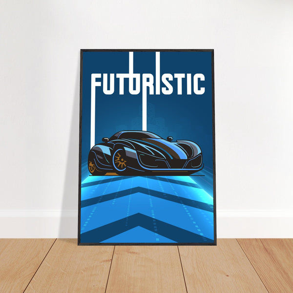 Futuristic Elegance - Premium Framed Poster - - Wooden Framed Posters