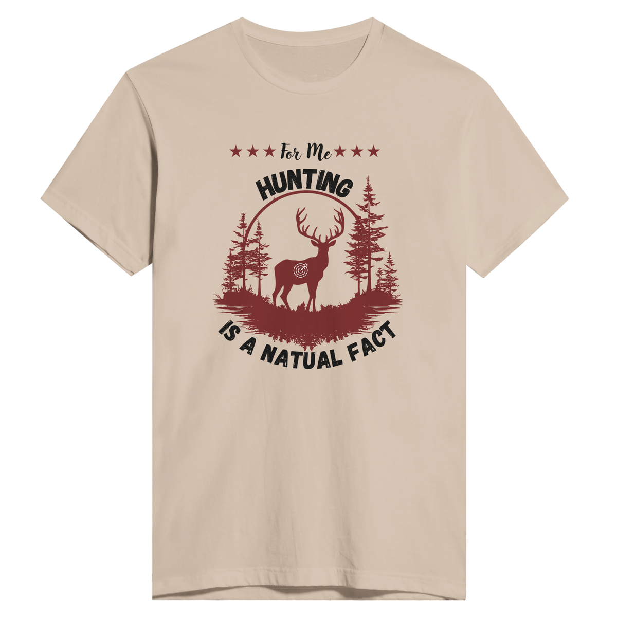 Nature's Call - Hunting, A Natural Fact Tee - Cream - Print Material