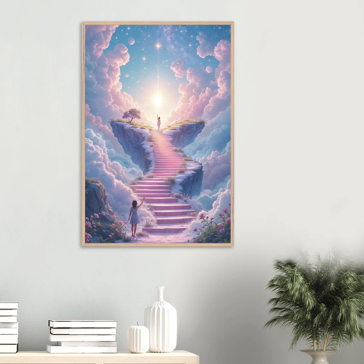 Stairway to Magic – Wooden Poster for Dreamers - Wood frame - Wooden Framed Posters