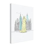 Urban Paws - Dog and Cityscape Canvas - - Canvas Prints