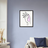 Gentle Expression - Hand Illustration in Premium Frame - 40x50 cm 16x20″ Black frame - Wooden Framed Posters