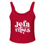 Fierce and Fearless - Channeling Jefa Vibes - solid red blend - Tank Tops