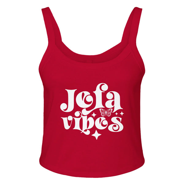 Fierce and Fearless - Channeling Jefa Vibes - solid red blend - Tank Tops