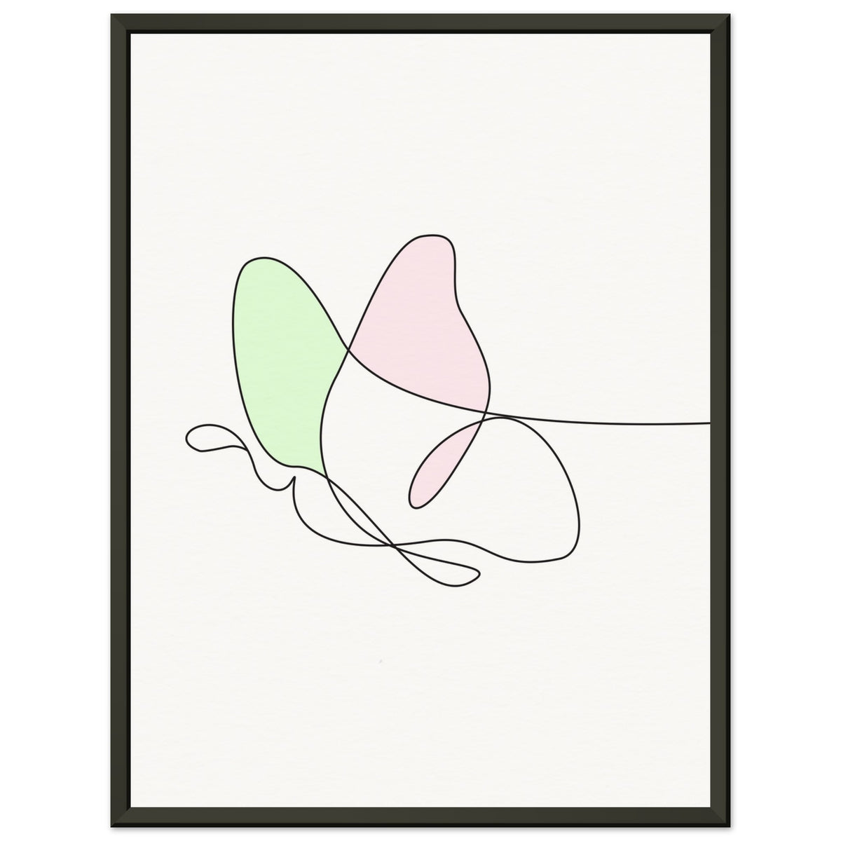 Fluttering Elegance - Minimalist Butterfly - 30x40 cm 12x16″ - Metal Framed Posters