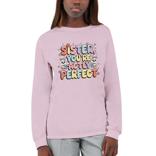 Gift Joyfully – Pastel Bunny Easter Tee for Sisters - - Long Sleeves T-shirts