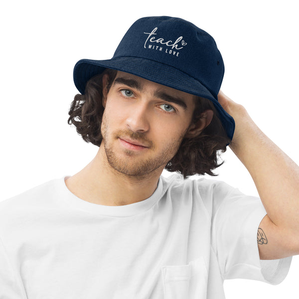 Educate with Heart Denim Hat - - Hats