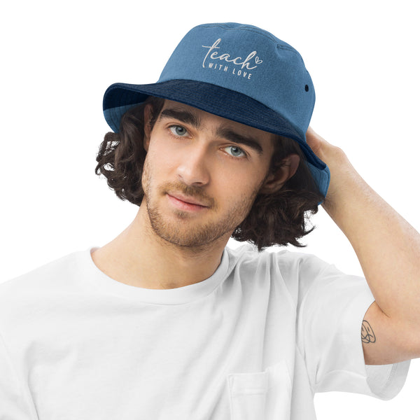 Educate with Heart Denim Hat - - Hats