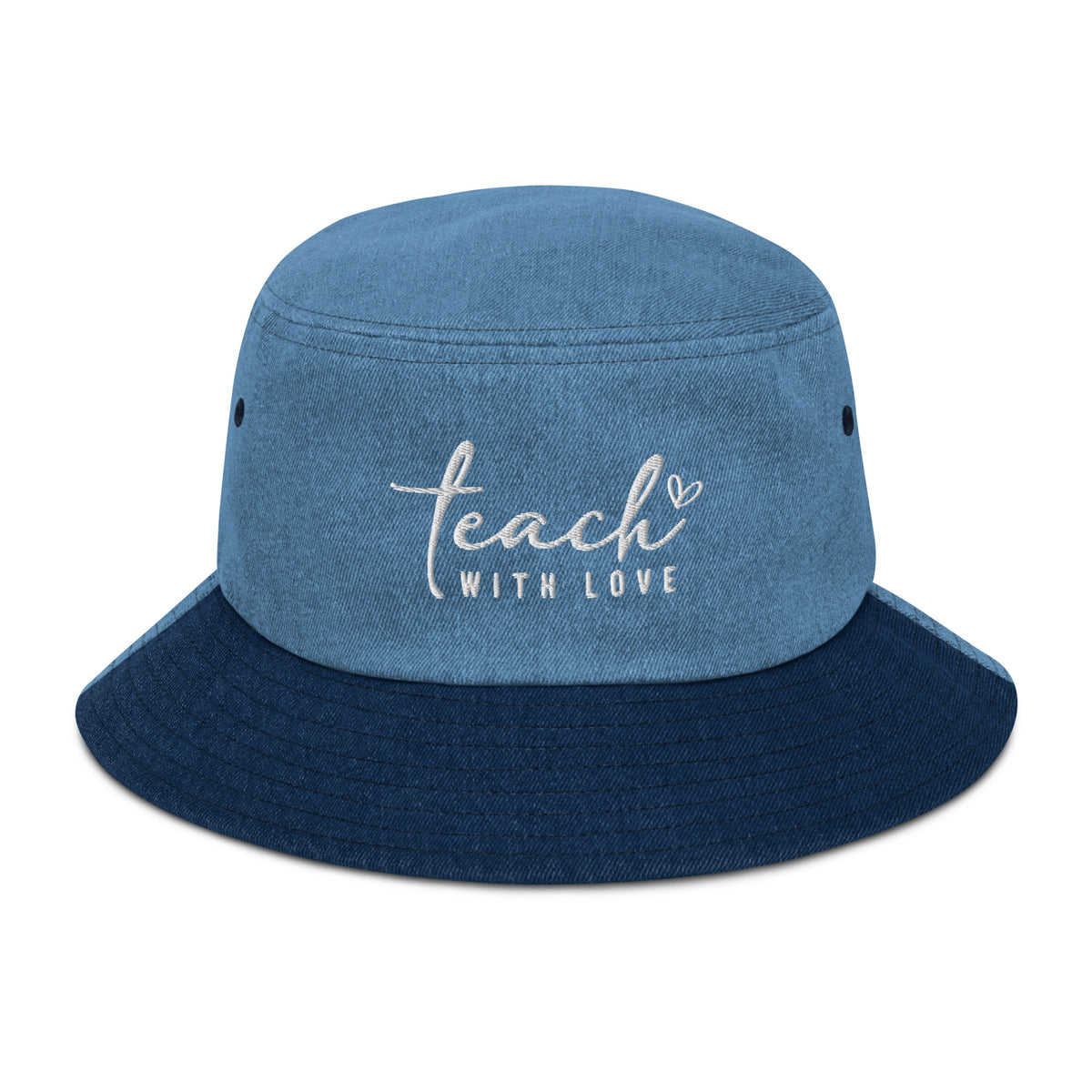 Educate with Heart Denim Hat - Classic Light Denim - Hats