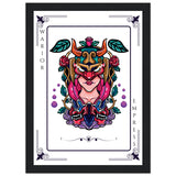 Artistry Unleashed - Warrior, Sacred Bull, and Tiger Spirit - A4 21x29.7 cm 8x12″ Black frame Warior Empress - Wooden Framed Posters