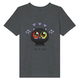 Pawsitively Heartwarming - Cat is Love Tee Edition - Granite Heather - Print Material