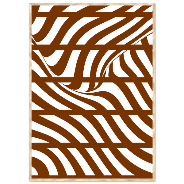 Flowing Lines - Contemporary Wall Art - 70x100 cm 28x40″ Wood frame - Wooden Framed Posters