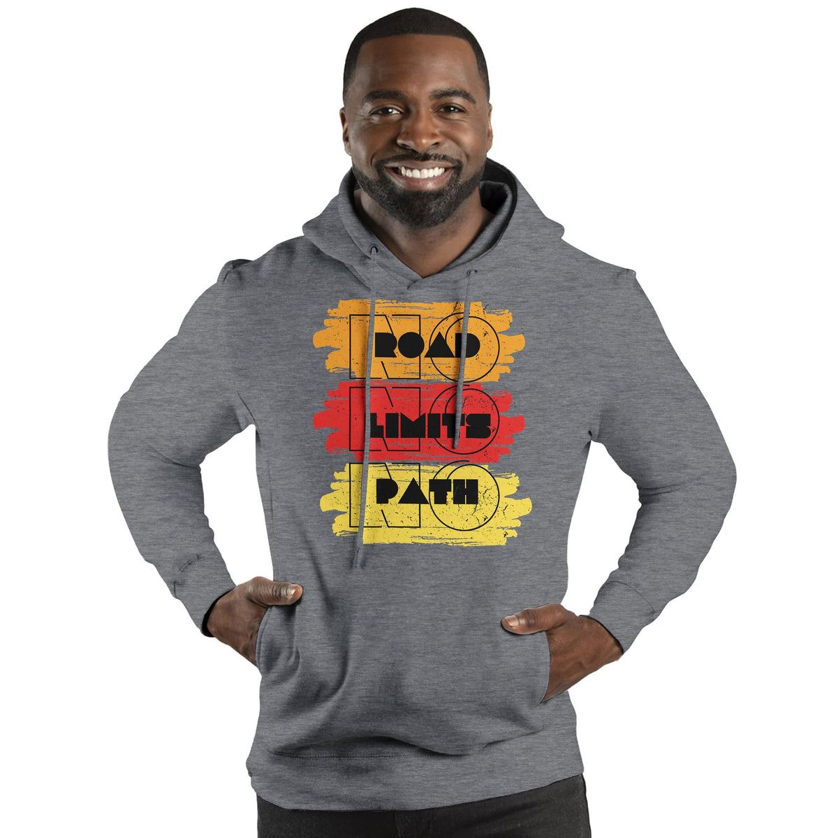 Empower Your Journey - No Limits Hoodie - Charcoal Heather - Pullover Hoodies