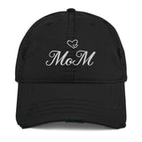 Subtle Statement - Mom Distressed Dad Hat - -