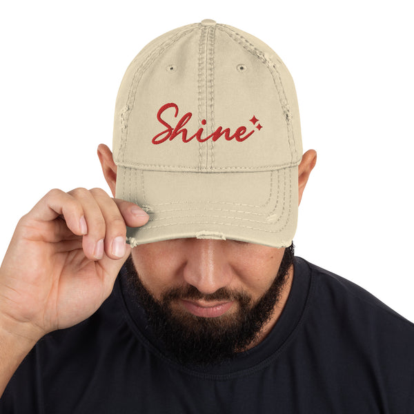 Shine Bright - Distressed Dad Hat - -