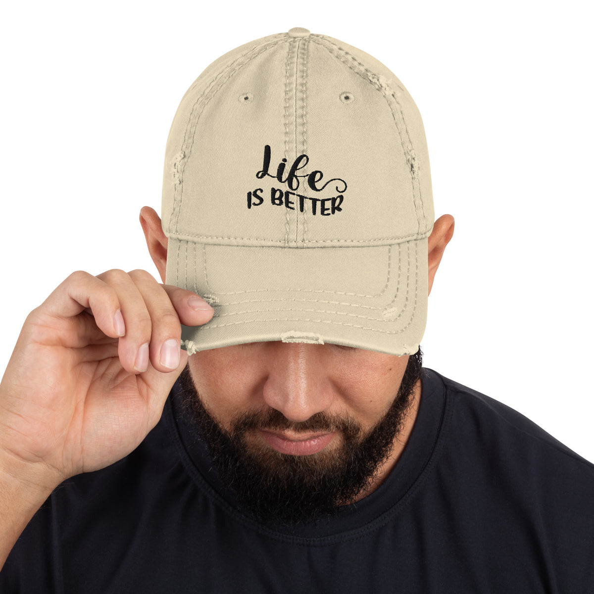 Life is Better - Distressed Dad Hat - -