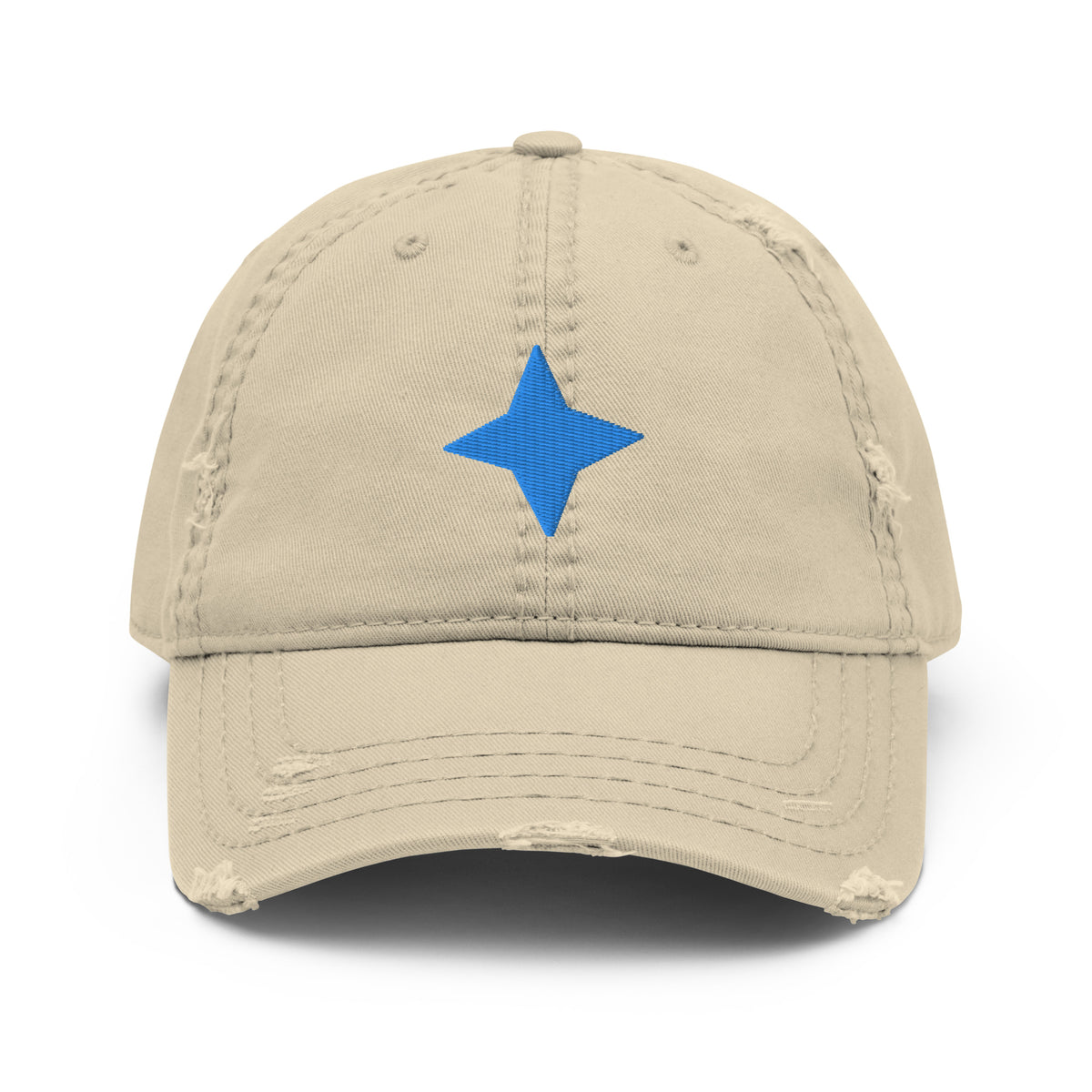 Neon Star Distressed Dad Hat - -