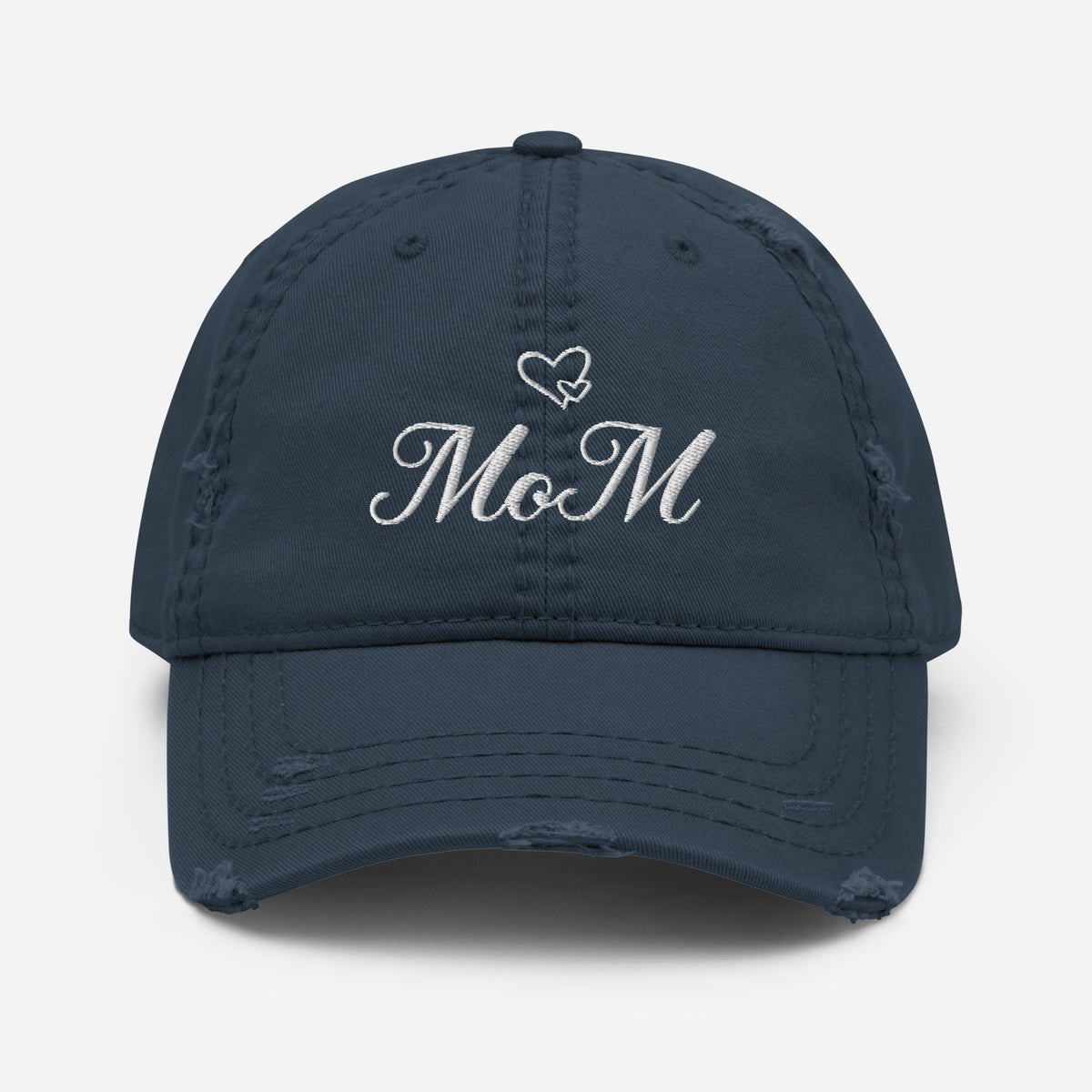 Subtle Statement - Mom Distressed Dad Hat - -