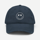 Smiley Distressed Dad Hat - Spread Joy Everywhere - -