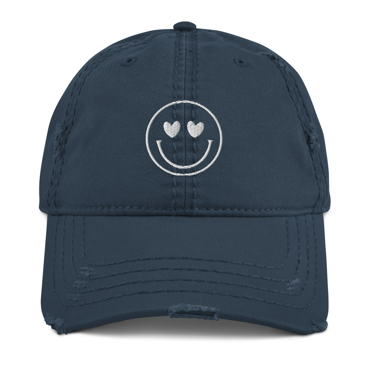 Smiley Distressed Dad Hat - Spread Joy Everywhere - -