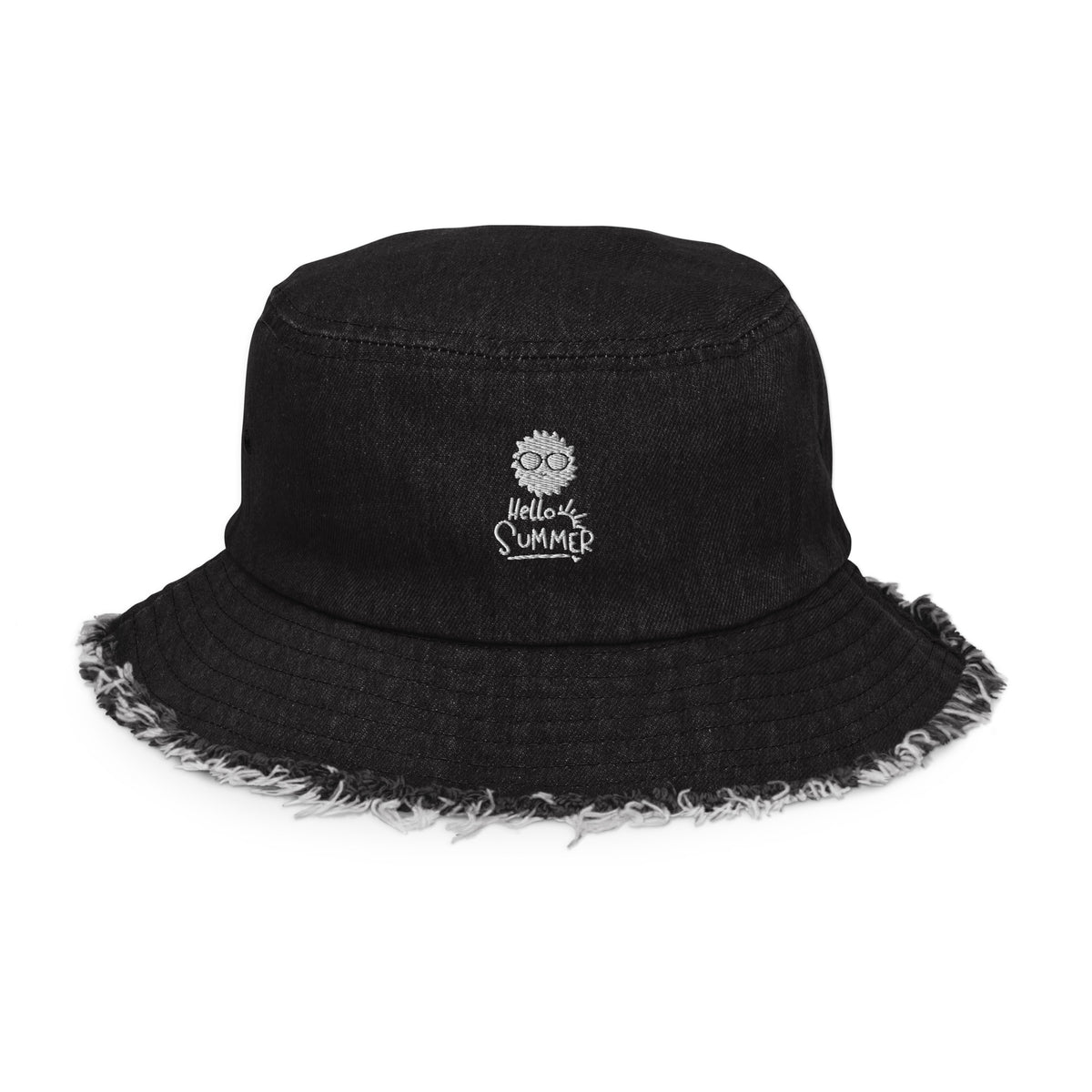 Streetwear Essential - Cool Denim Bucket Hat - - Distressed Buckets Hats