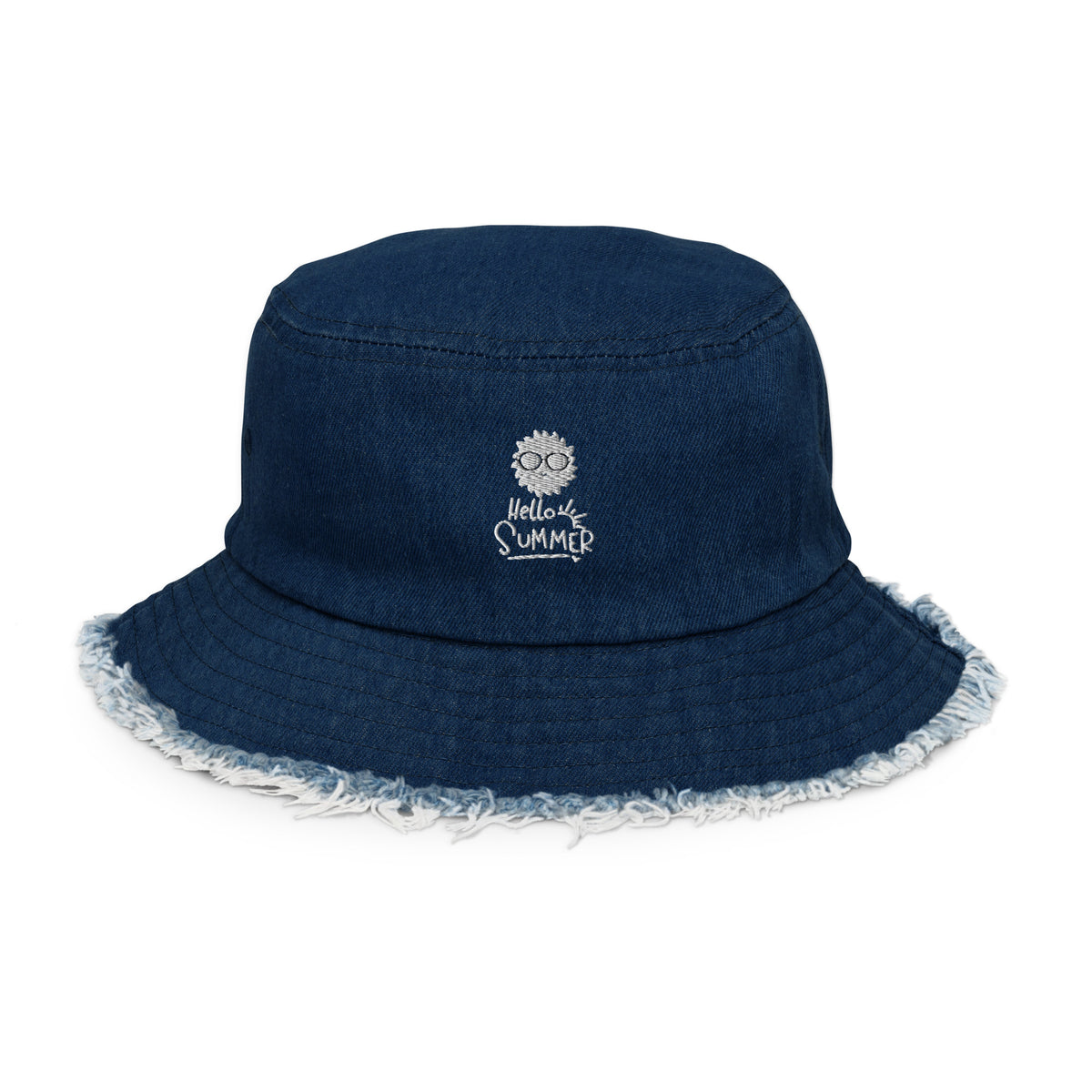 Streetwear Essential - Cool Denim Bucket Hat - - Distressed Buckets Hats