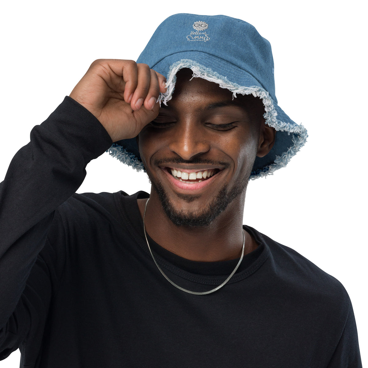 Streetwear Essential - Cool Denim Bucket Hat - - Distressed Buckets Hats