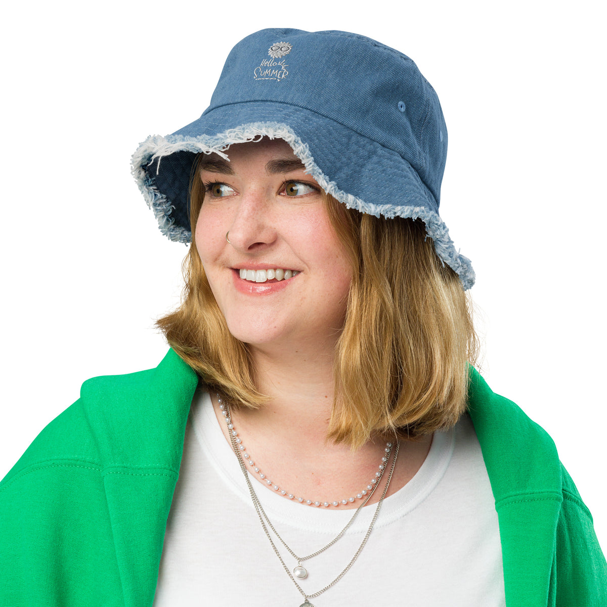 Streetwear Essential - Cool Denim Bucket Hat - - Distressed Buckets Hats