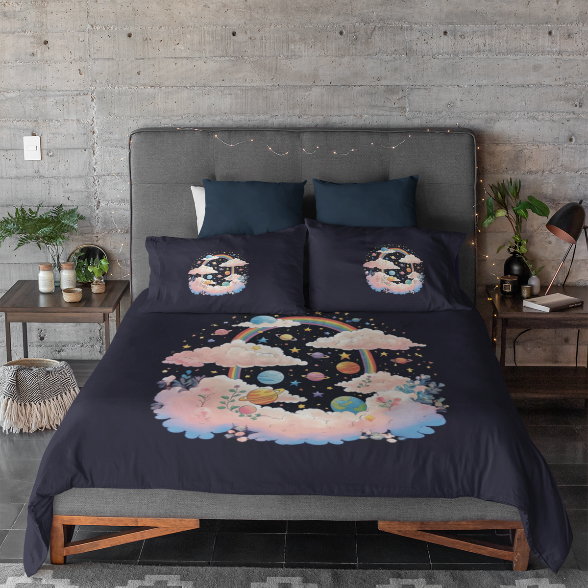 Celestial Dreams - Cosmic Cloud Bedding - - Blankets