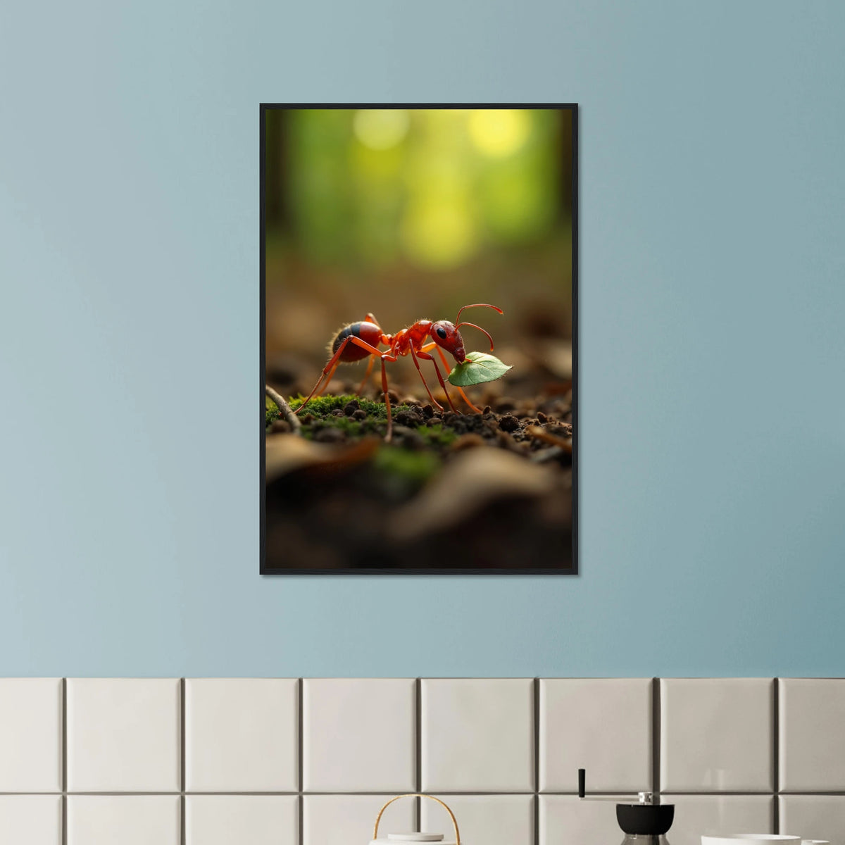 Gift Strength – Framed Ant Poster - Black frame - Wooden Framed Posters