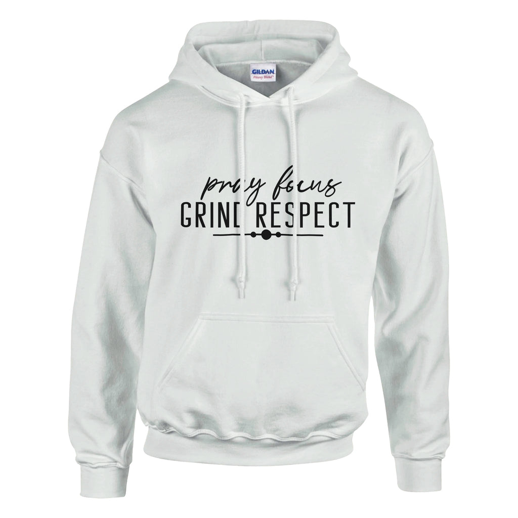 Pray, Grind, Respect - Wear the Motivation - White - Hoodies