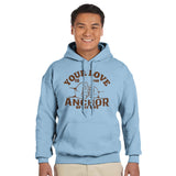 Dad, My Steady Anchor - A Heartfelt Design - Light Blue - Hoodies