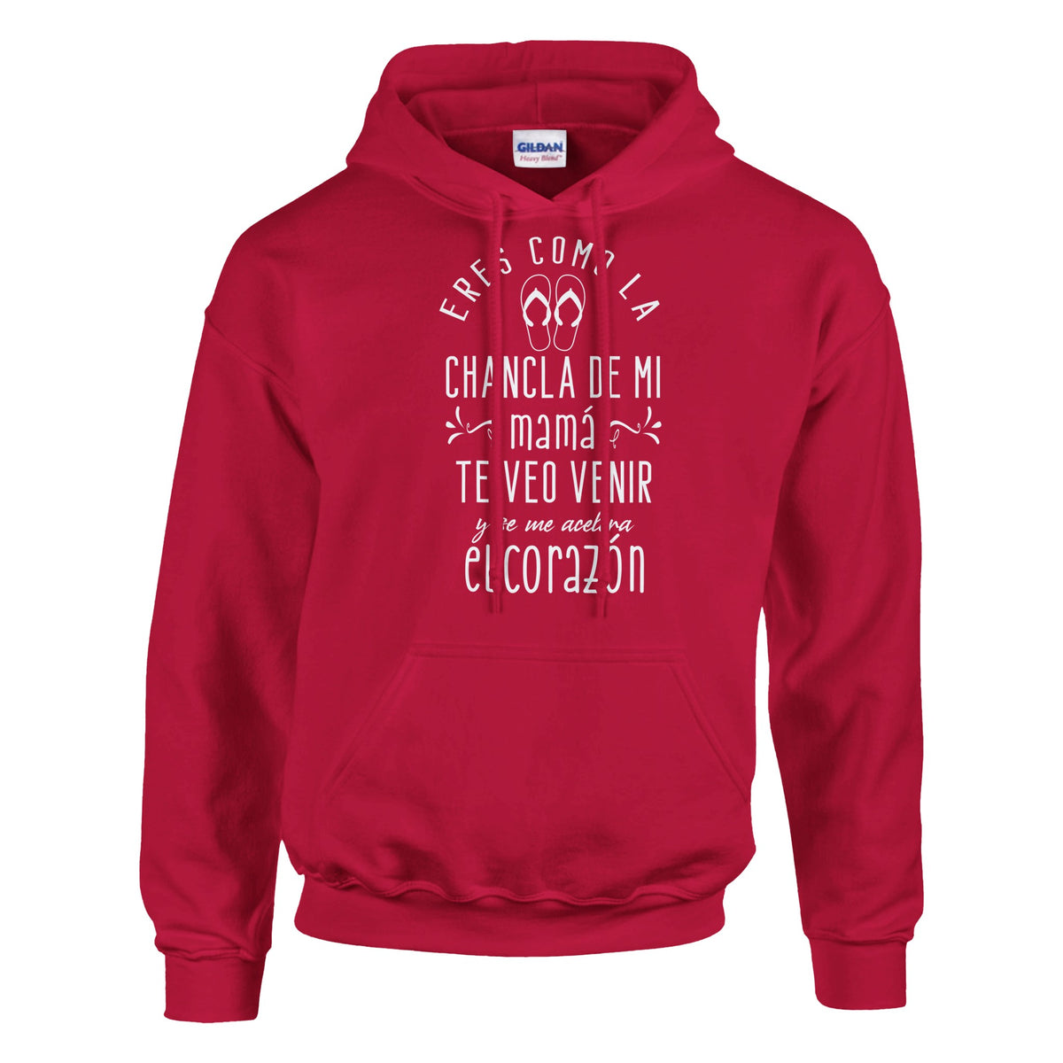 Mama's Chancla - Heartwarming Tribute Hoodie - Red - Hoodies