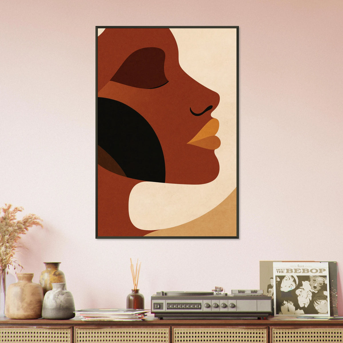 Golden Serenity – Abstract Metal Framed Poster Gift - - Metal Framed Posters