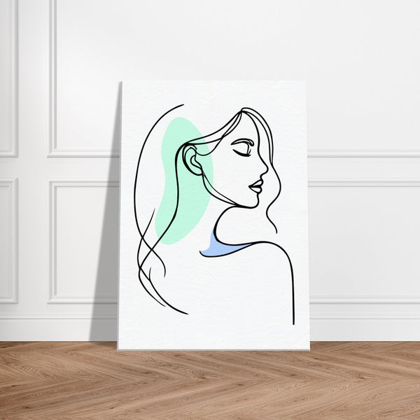 Graceful Contours - Abstract Female Silhouette on Canvas - 50x70 cm 20x28″ - Canvas Prints