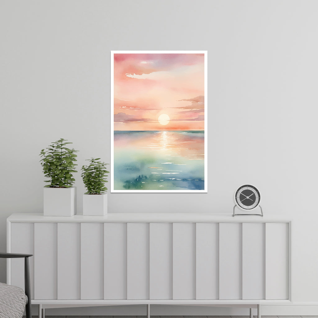 Calm Reflections of Sundown - 24x36 - Framed Posters