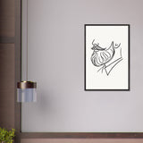 Beard and Bow - A Minimalist Tribute to Style - - Wooden Framed Posters