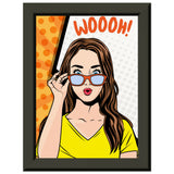 Pop Art Woooh! - Vibrant Comic Expression - 13x18 cm 5x7″ - Metal Framed Posters