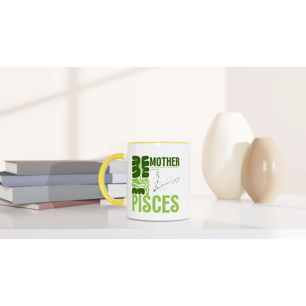 Zodiac Mug with Color – Gift for Coffee Lovers - Pisces - Mugs