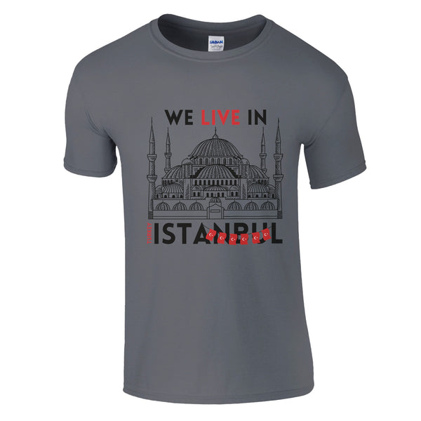 Timeless Istanbul - We Live In Turkey - Charcoal - T-Shirts