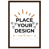 Vivid Decor - Semi-Glossy Customizable Posters with Sturdy Wooden Frames - 30x45 cm 12x18″ Dark wood frame - Wooden Framed Posters