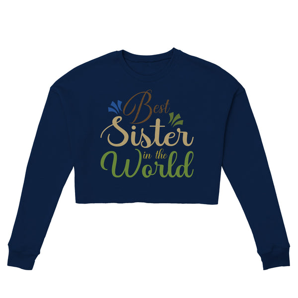 Best Sister Ever - Wear the Love, Gift the Memories! - Navy - Crop Tops