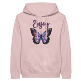 Butterfly Bliss Premium Unisex Hoodie - Light Pink - Hoodies