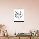 Stylish Simplicity - Semi-Glossy Art with Vintage Hangers - - Posters With Hanger