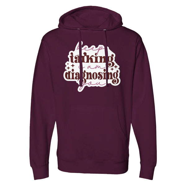 Empowerment in Every Word - Diagnostic Hoodie Edition - Maroon - Hoodies