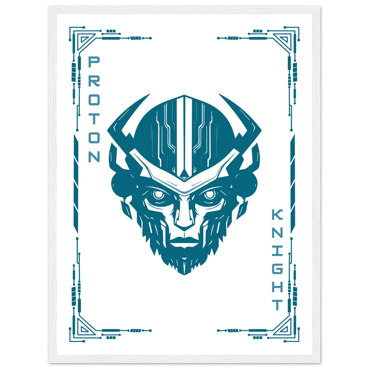 Transform Your Space - "Proton, Neural, Quantum Knights" Poster Set - - Wooden Framed Posters