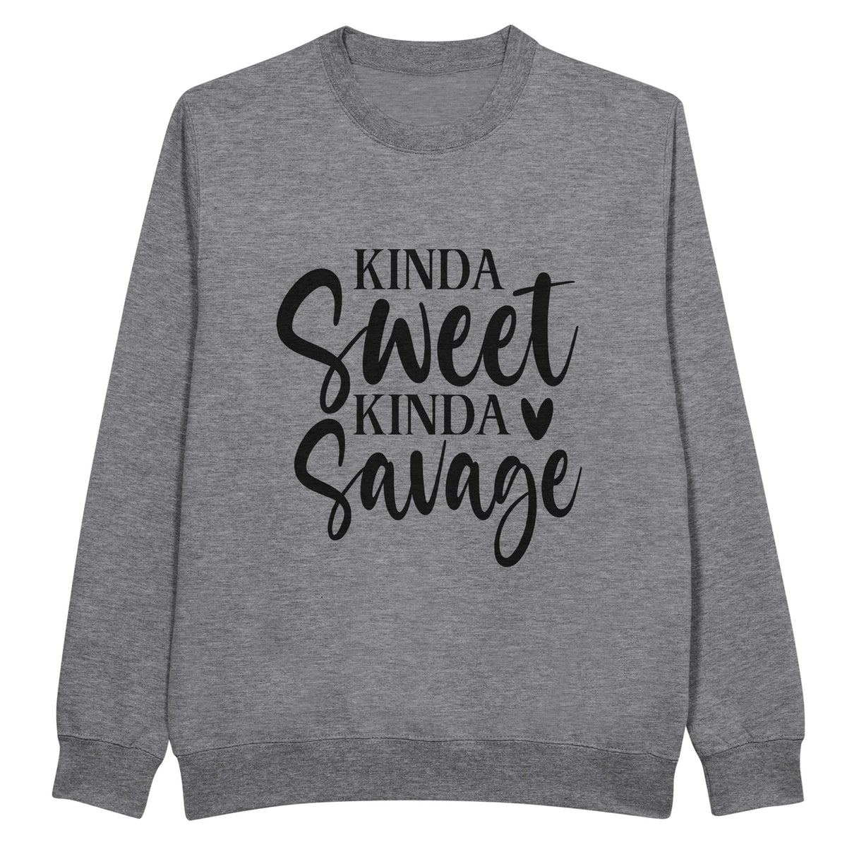 Dual Personality - Sweet and Savage - Heather Gray - Crewneck Sweatshirts