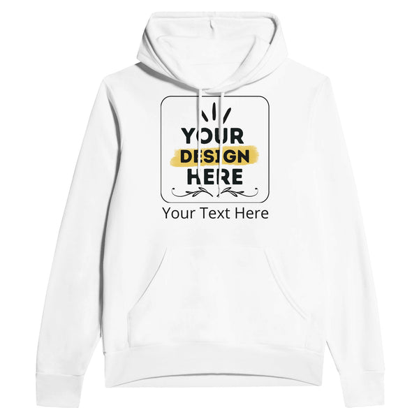 Effortless Style - Customizable Unisex Pullover Hoodie - White - Pullover Hoodies